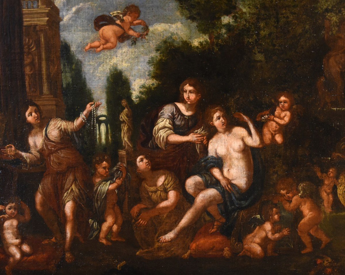 La Toeletta di Venere Francesco Albani (Bologna 1578 - 1660), bottega di-photo-3