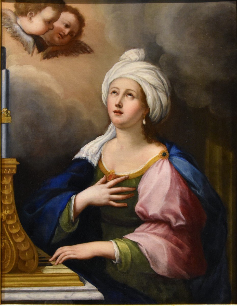 Santa Cecilia e due cherubini, Lucas de la Haye (Nivelles, 1612–Roma, 1682)-photo-2