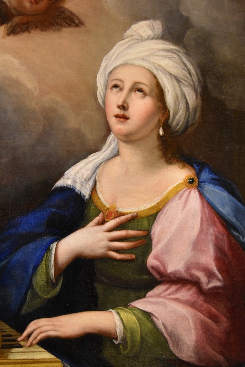 Santa Cecilia e due cherubini, Lucas de la Haye (Nivelles, 1612–Roma, 1682)-photo-2