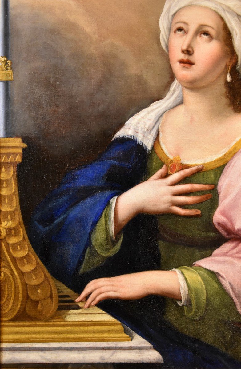 Santa Cecilia e due cherubini, Lucas de la Haye (Nivelles, 1612–Roma, 1682)-photo-3