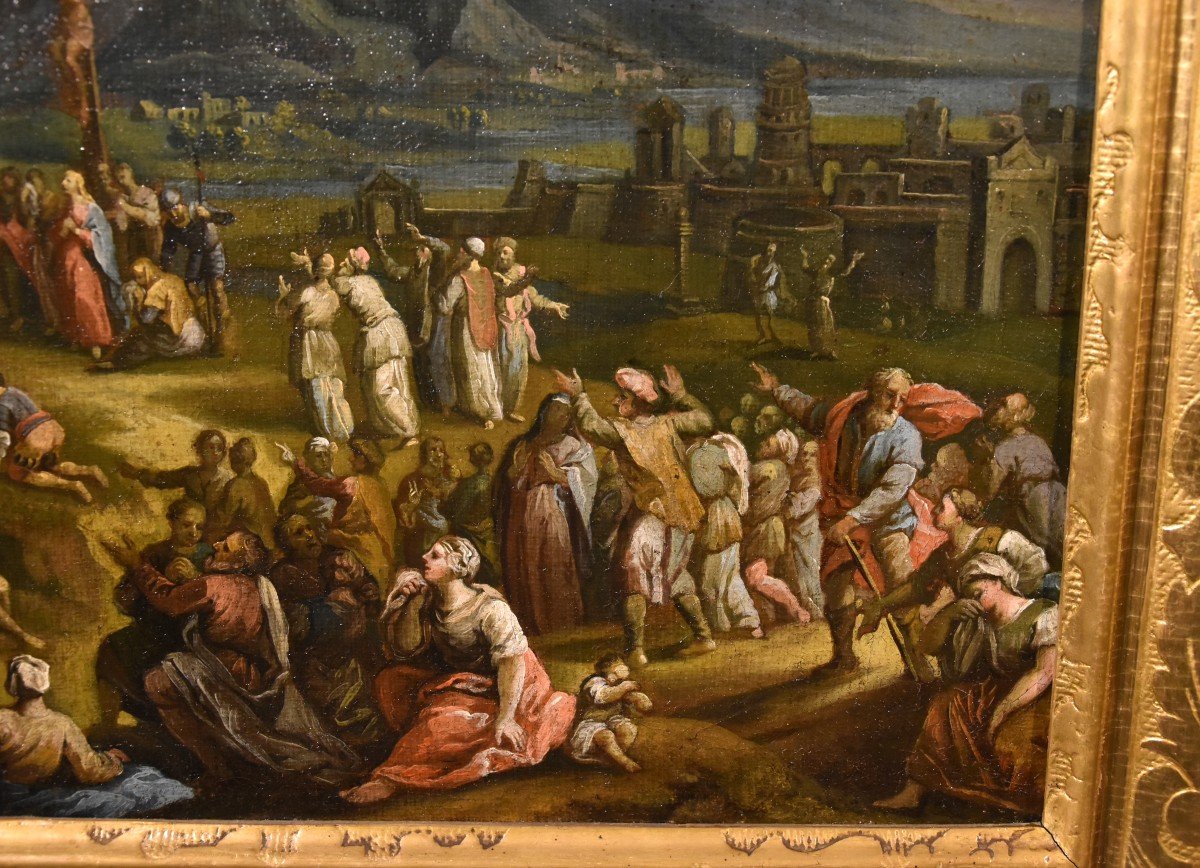 Paesaggio fantastico con la Crocifissione, Scipione Compagno (Napoli 1624 - 1680)-photo-2