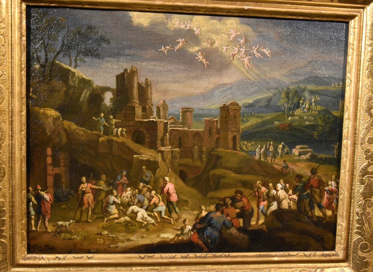 Paesaggio con l Natività, Scipione Compagni  (Napoli, 1624 circa- post 1680)-photo-4