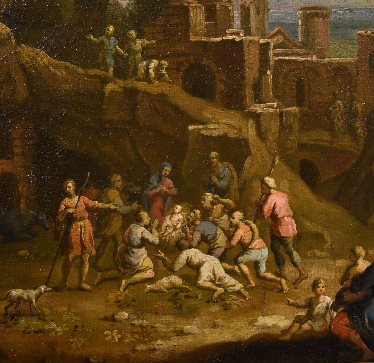 Paesaggio con l Natività, Scipione Compagni  (Napoli, 1624 circa- post 1680)-photo-6