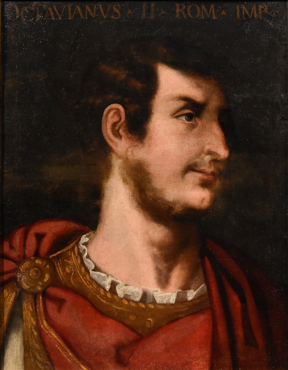 Gli imperatori romani Augusto e Giulio Cesare, seguace di Tiziano Vecellio-photo-3