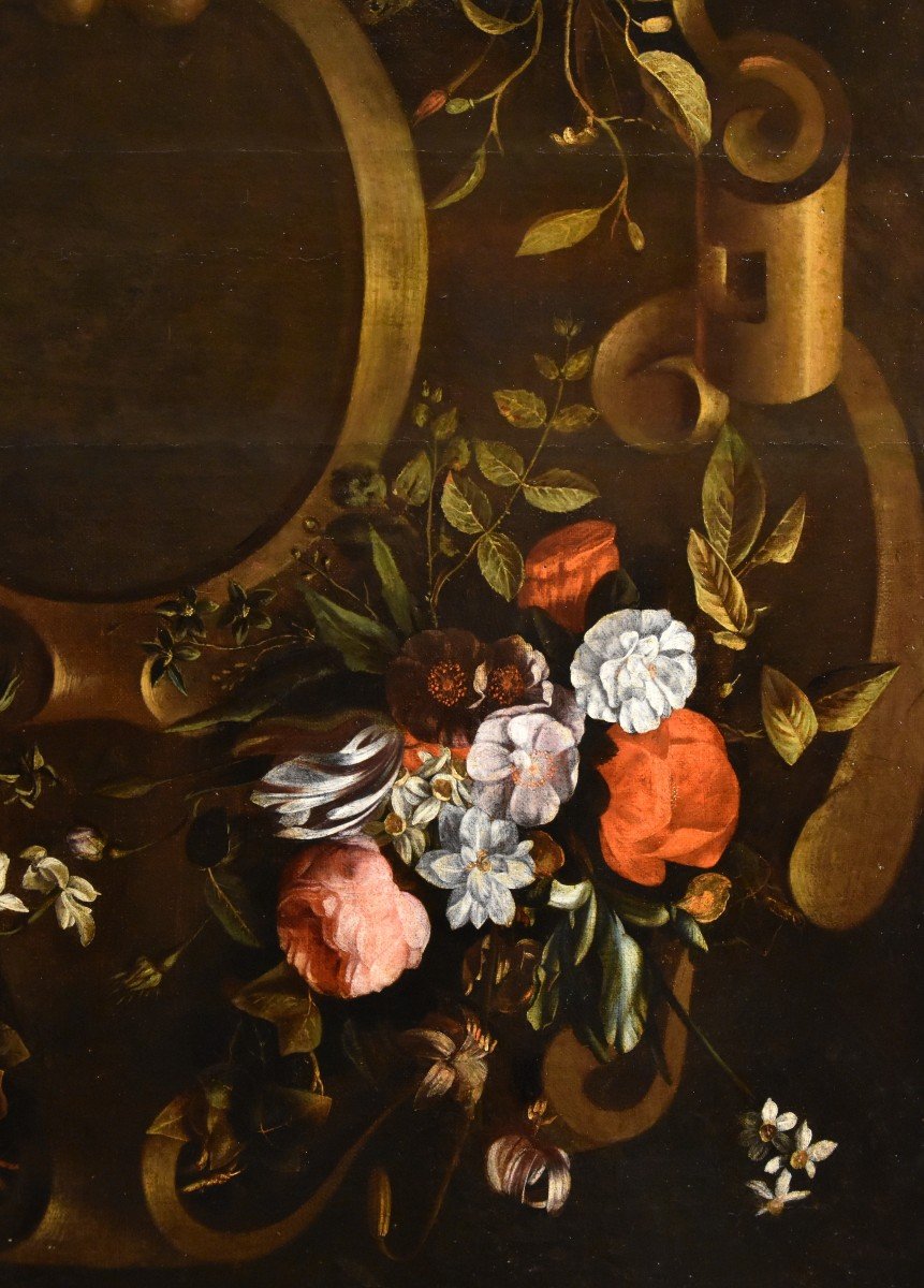 Ghirlanda di fiori con cartiglio, Frans van Everbroeck (Anversa, 1628 – Londra 1693) -photo-4