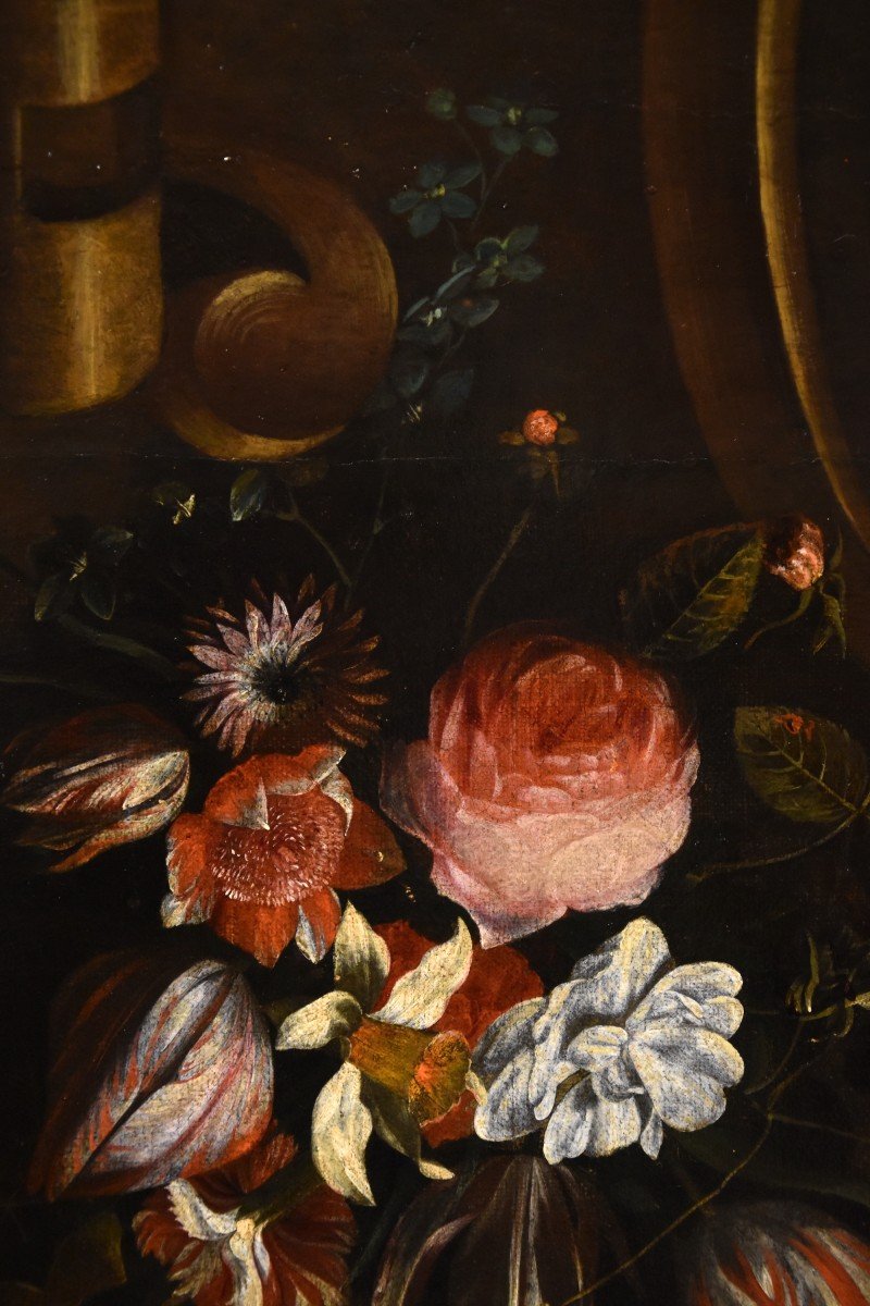 Ghirlanda di fiori con cartiglio, Frans van Everbroeck (Anversa, 1628 – Londra 1693) -photo-7