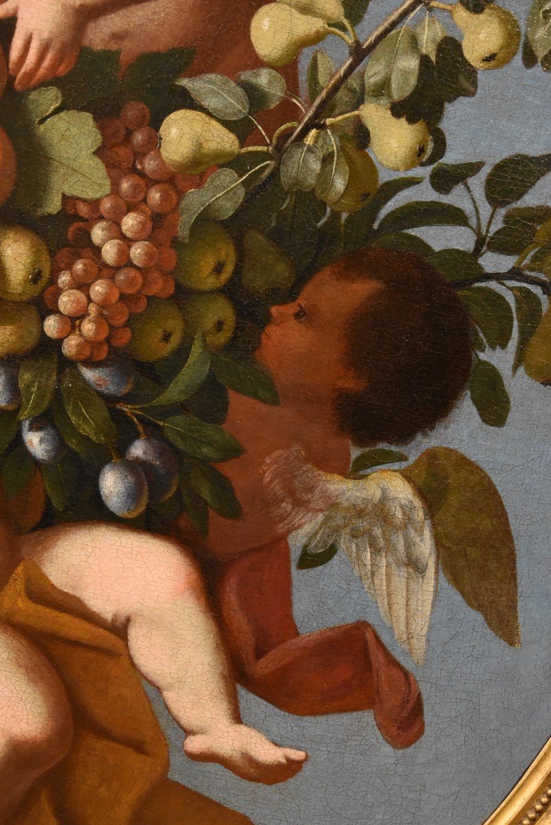 Composizione di frutta sorretta da tre angeli, Luigi Garzi (Pistoia 1638 – Roma1721)-photo-2