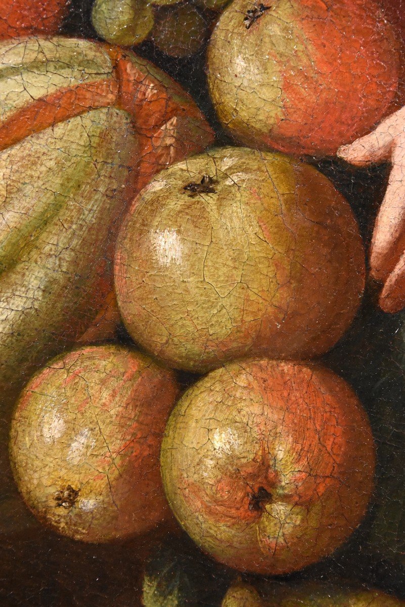 Composizione di frutta sorretta da tre angeli, Luigi Garzi (Pistoia 1638 – Roma1721)-photo-5