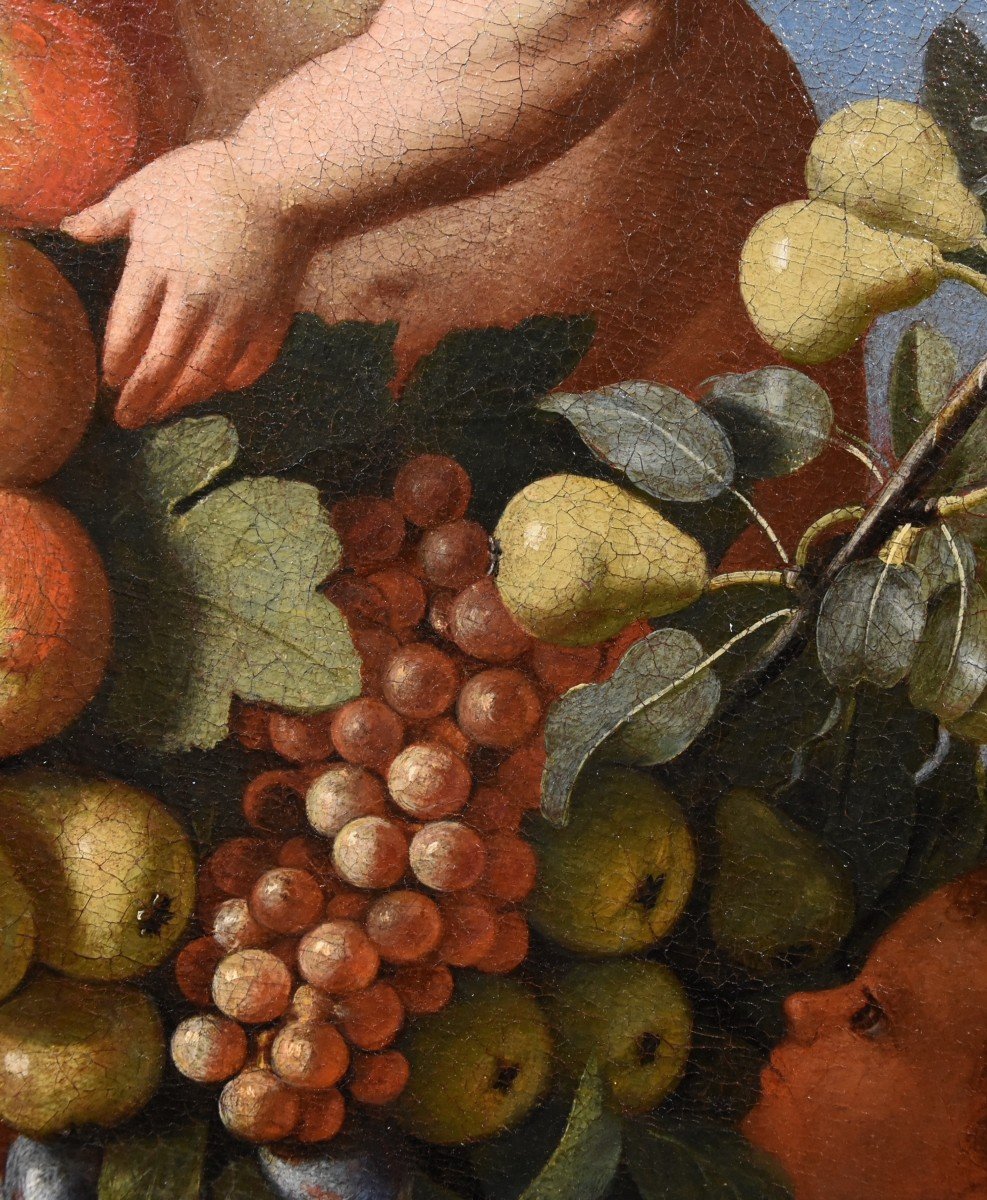 Composizione di frutta sorretta da tre angeli, Luigi Garzi (Pistoia 1638 – Roma1721)-photo-6