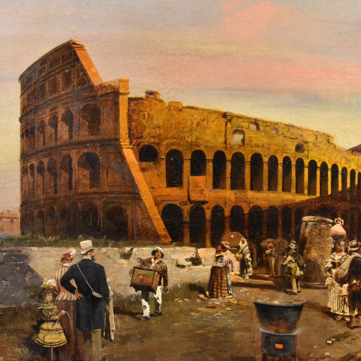 Il Colosseo a Roma al tramonto, Robert Alott (Graz 1850-1910 Vienna) firmato in basso a destra -photo-1