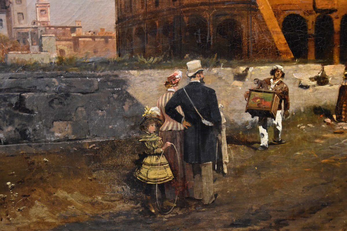 Il Colosseo a Roma al tramonto, Robert Alott (Graz 1850-1910 Vienna) firmato in basso a destra -photo-7