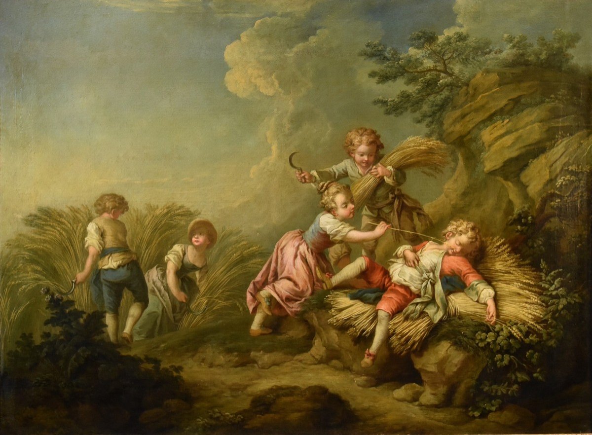 Étienne Jeaurat (Vermenton 1699 – Versailles 1789), Gioco di fanciulli come allegoria dell'esta