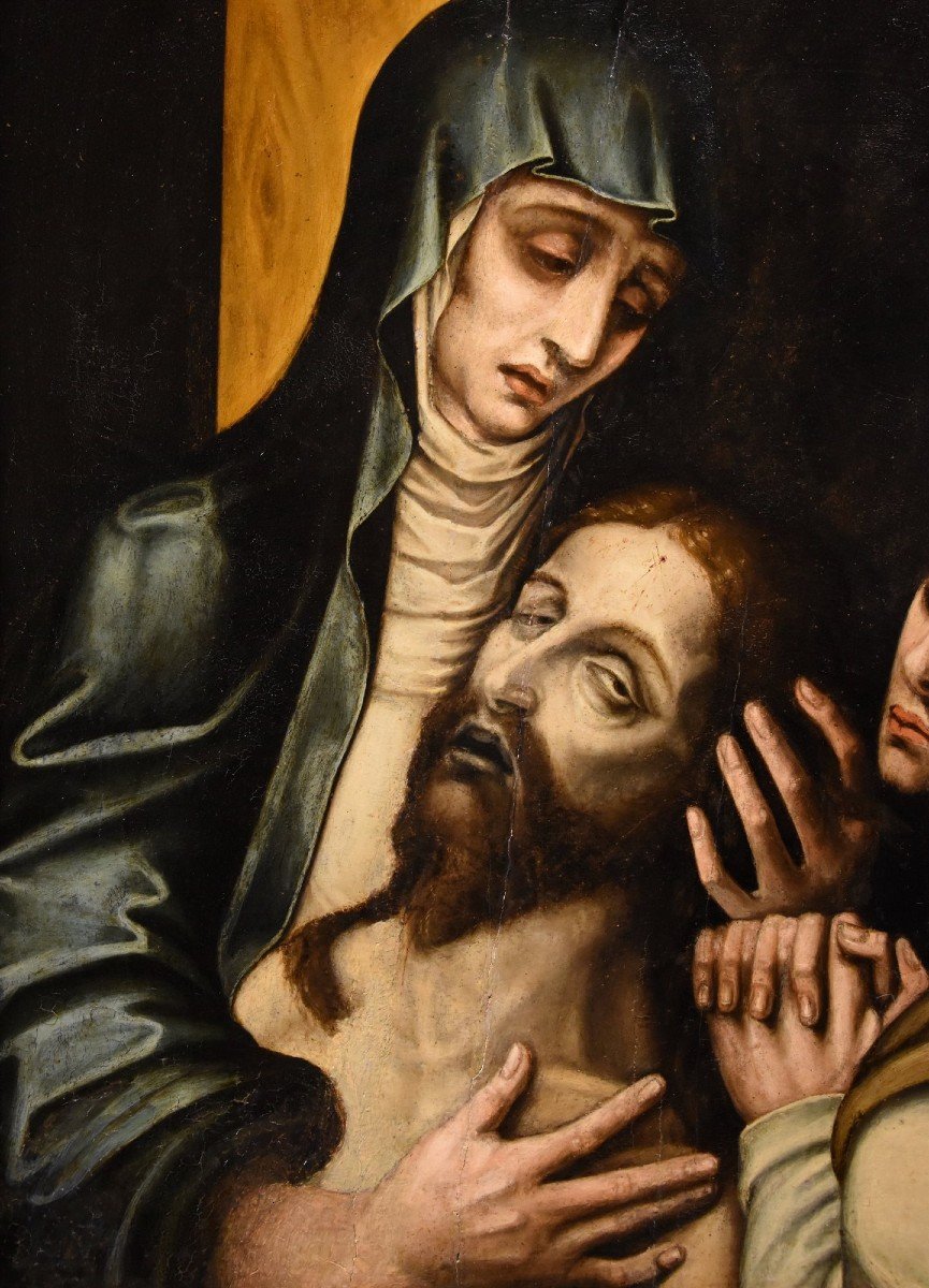 La Pietà con San Giovanni, Luis de Morales, Detto ‘El Divino’ (Badajoz 1509 – 1586) bottega di-photo-3