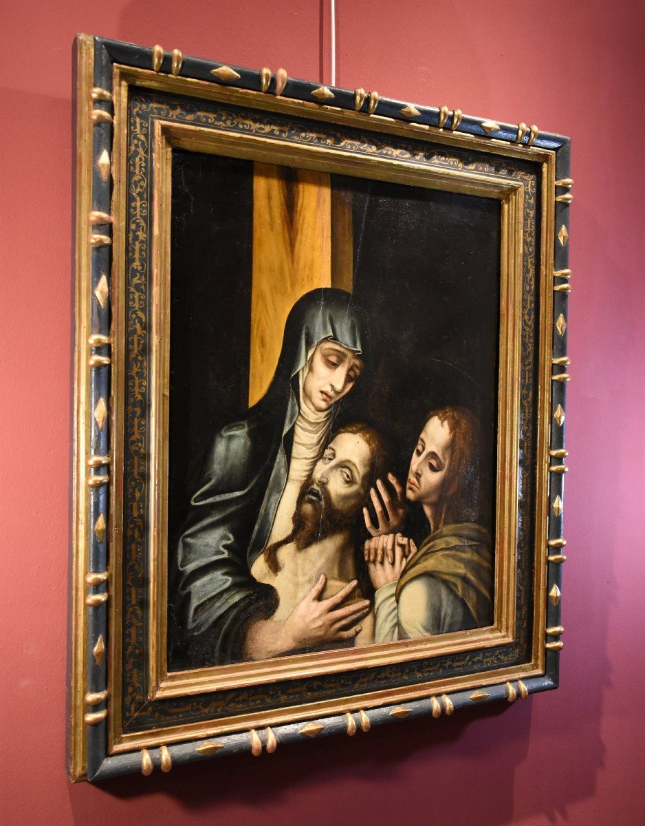 La Pietà con San Giovanni, Luis de Morales, Detto ‘El Divino’ (Badajoz 1509 – 1586) bottega di-photo-7