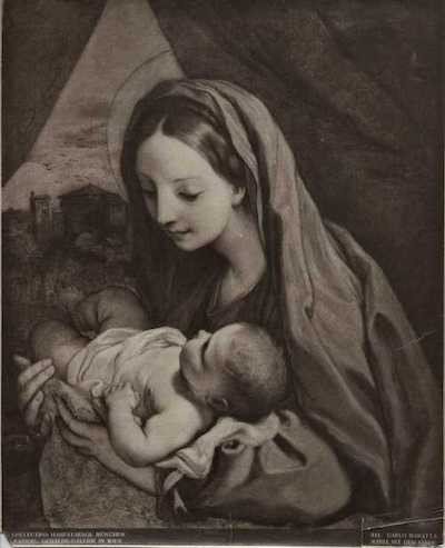 Carlo Maratta (Camerano 1625 – Roma, 1713), Vergine con Bambino-photo-1