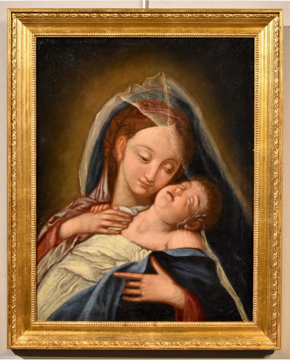 Madonna con il Bambino dormiente, Giovan Battista Salvi "il Sassoferrato" (1609 - 1685) seguace-photo-2