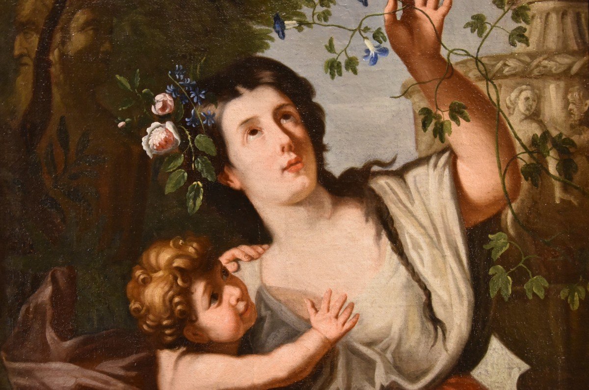 Flora come allegoria della Primavera, Guglielmo Cortese, detto il Borgognone  (1628 - 1679)-photo-2