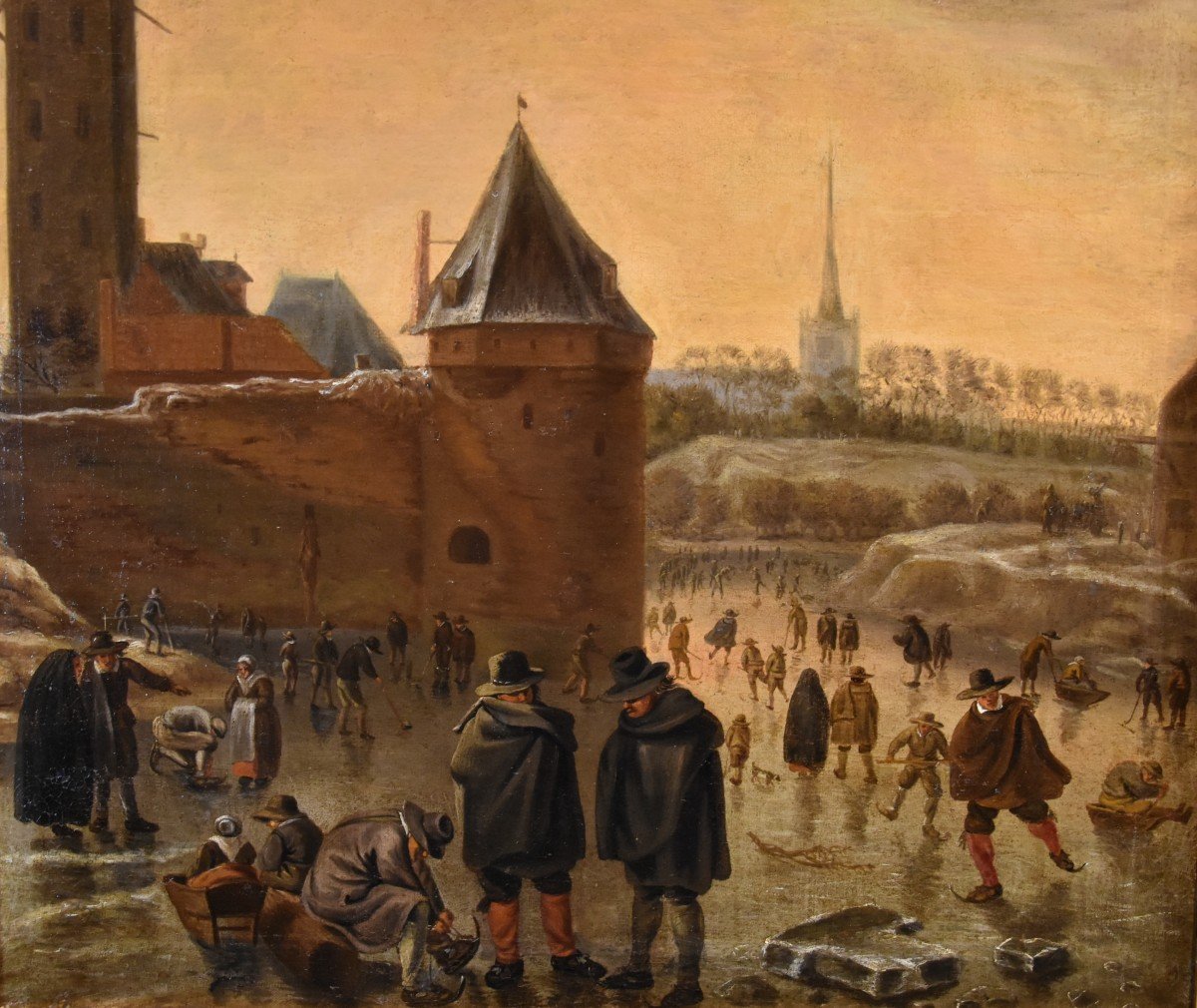 Paesaggio invernale con la città di Utrecht, Herman Saftleven  (Rotterdam 1609 - Utrecht 1685)-photo-1