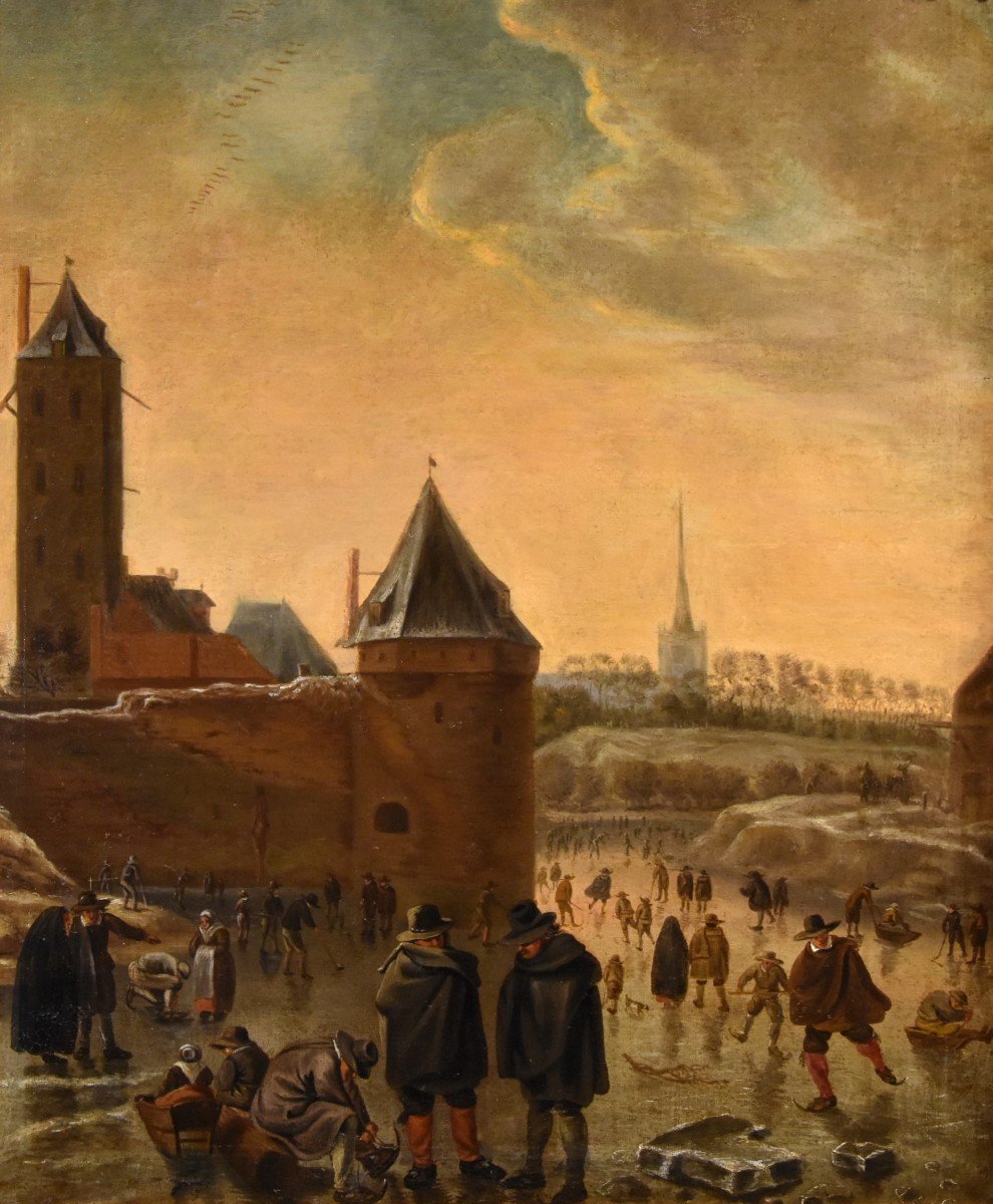 Paesaggio invernale con la città di Utrecht, Herman Saftleven  (Rotterdam 1609 - Utrecht 1685)