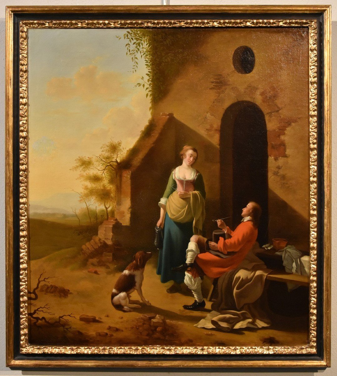 Scena galante all’ingresso di una locanda, Jan Vermeer d'Utrecht (Vers 1630 - 1692)-photo-2