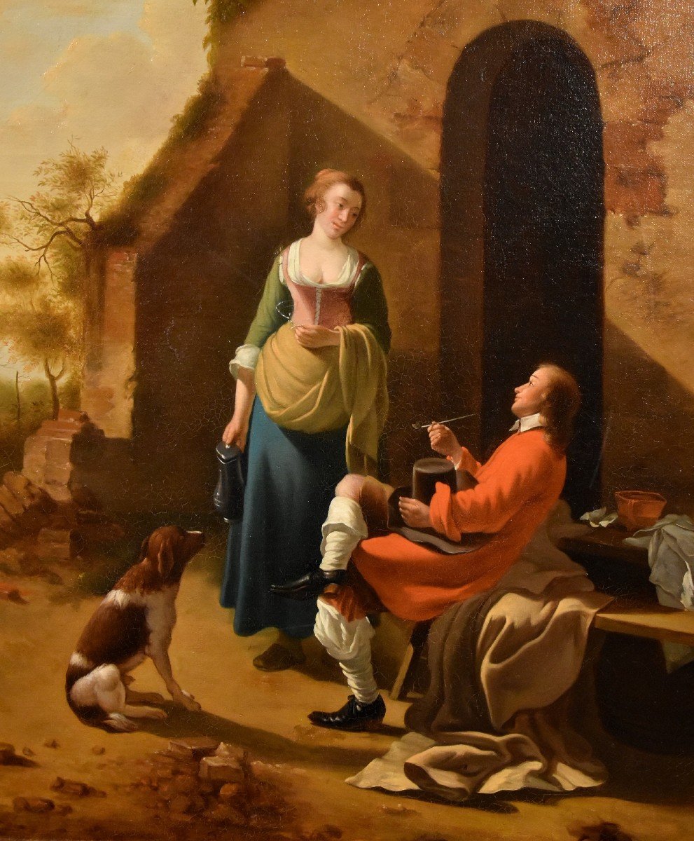 Scena galante all’ingresso di una locanda, Jan Vermeer d'Utrecht (Vers 1630 - 1692)-photo-3