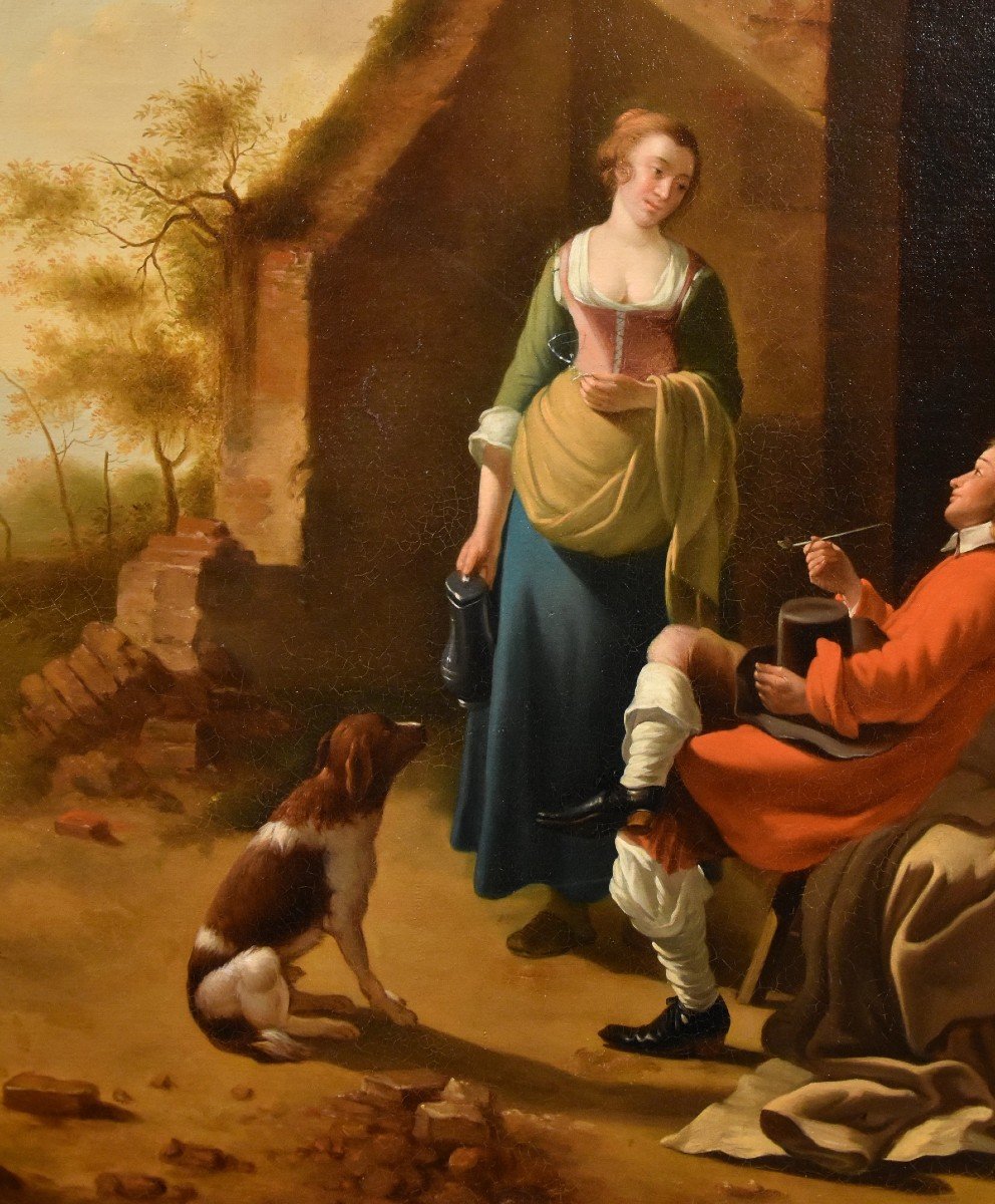 Scena galante all’ingresso di una locanda, Jan Vermeer d'Utrecht (Vers 1630 - 1692)-photo-2