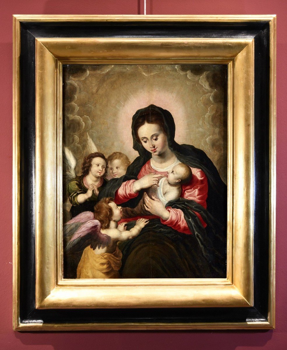 Madonna con Bambino e tre angeli, Hendrick van Balen (Anversa 1575 – 1632) bottega-photo-2