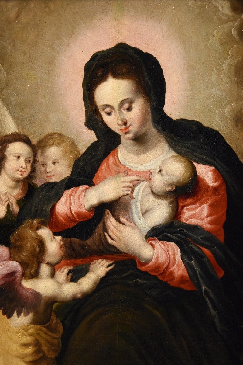 Madonna con Bambino e tre angeli, Hendrick van Balen (Anversa 1575 – 1632) bottega-photo-3