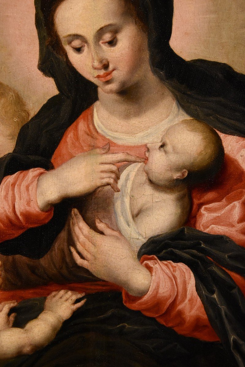 Madonna con Bambino e tre angeli, Hendrick van Balen (Anversa 1575 – 1632) bottega-photo-3