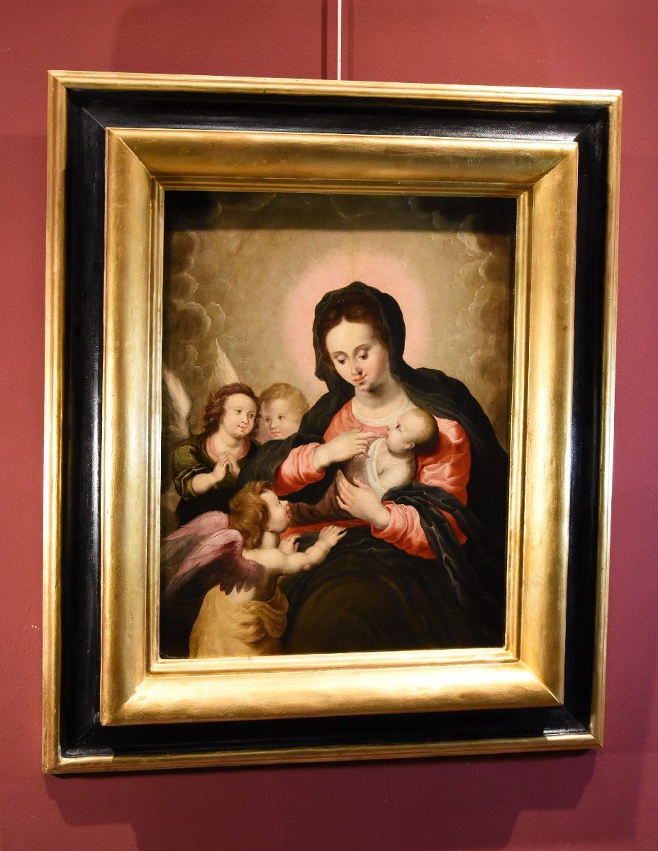 Madonna con Bambino e tre angeli, Hendrick van Balen (Anversa 1575 – 1632) bottega-photo-7