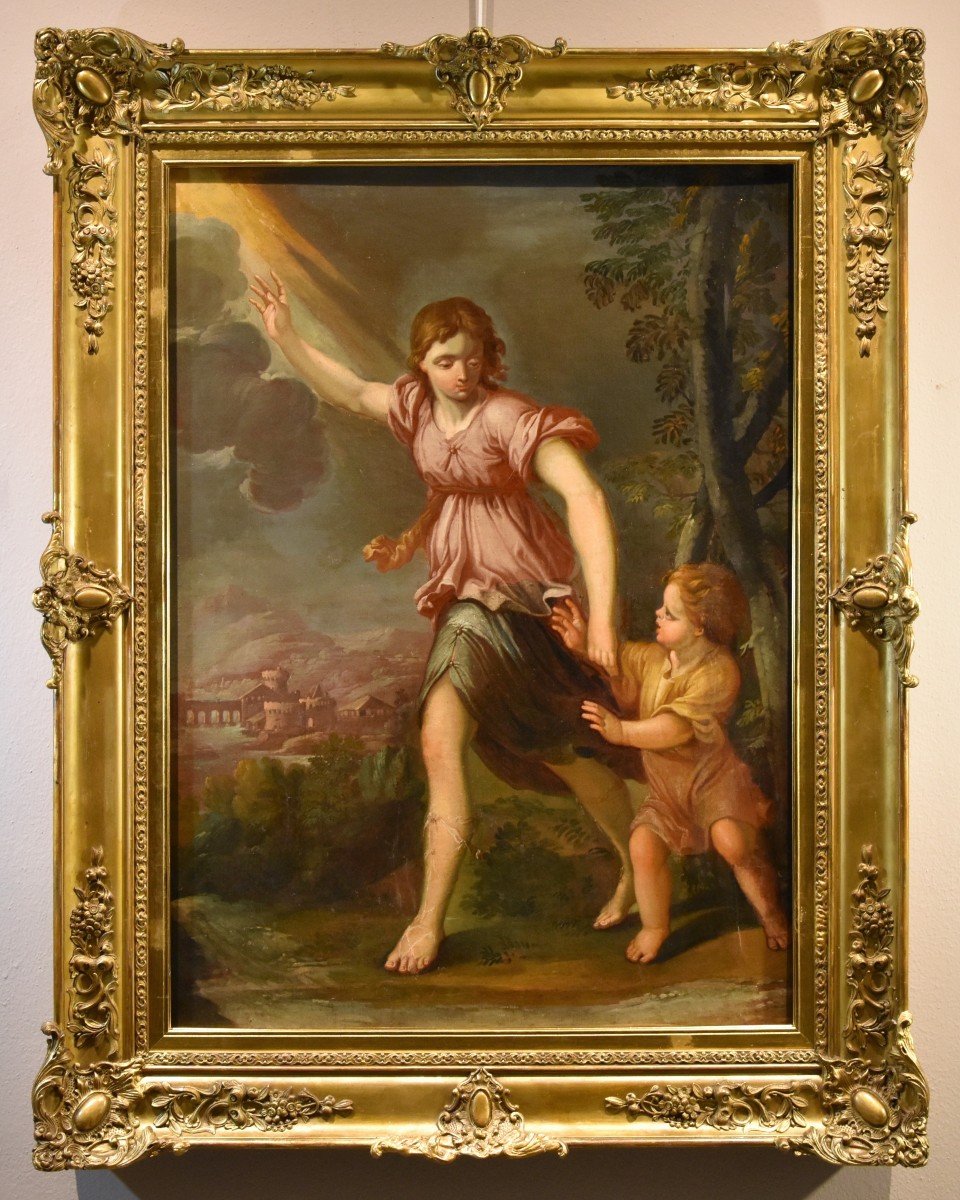 L'Angelo Custode, Ciro Ferri (Roma, 1634 – Roma, 1689) seguace di