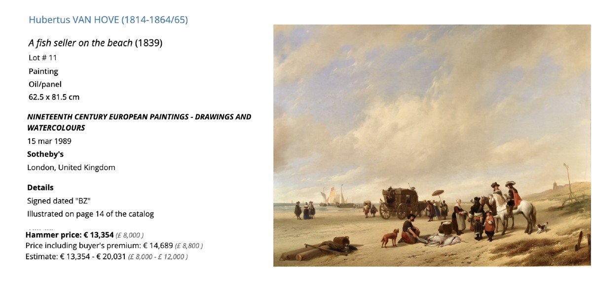 La spiaggia di Scheveningen, Hubertus van Hove (L’Aia, 1814 - Anversa, 1865)-photo-7