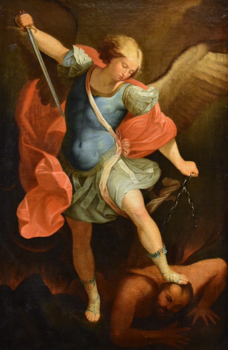 L’Arcangelo Michele, Guido Reni (Bologna 1575 - 1642) Bottega/Seguace di