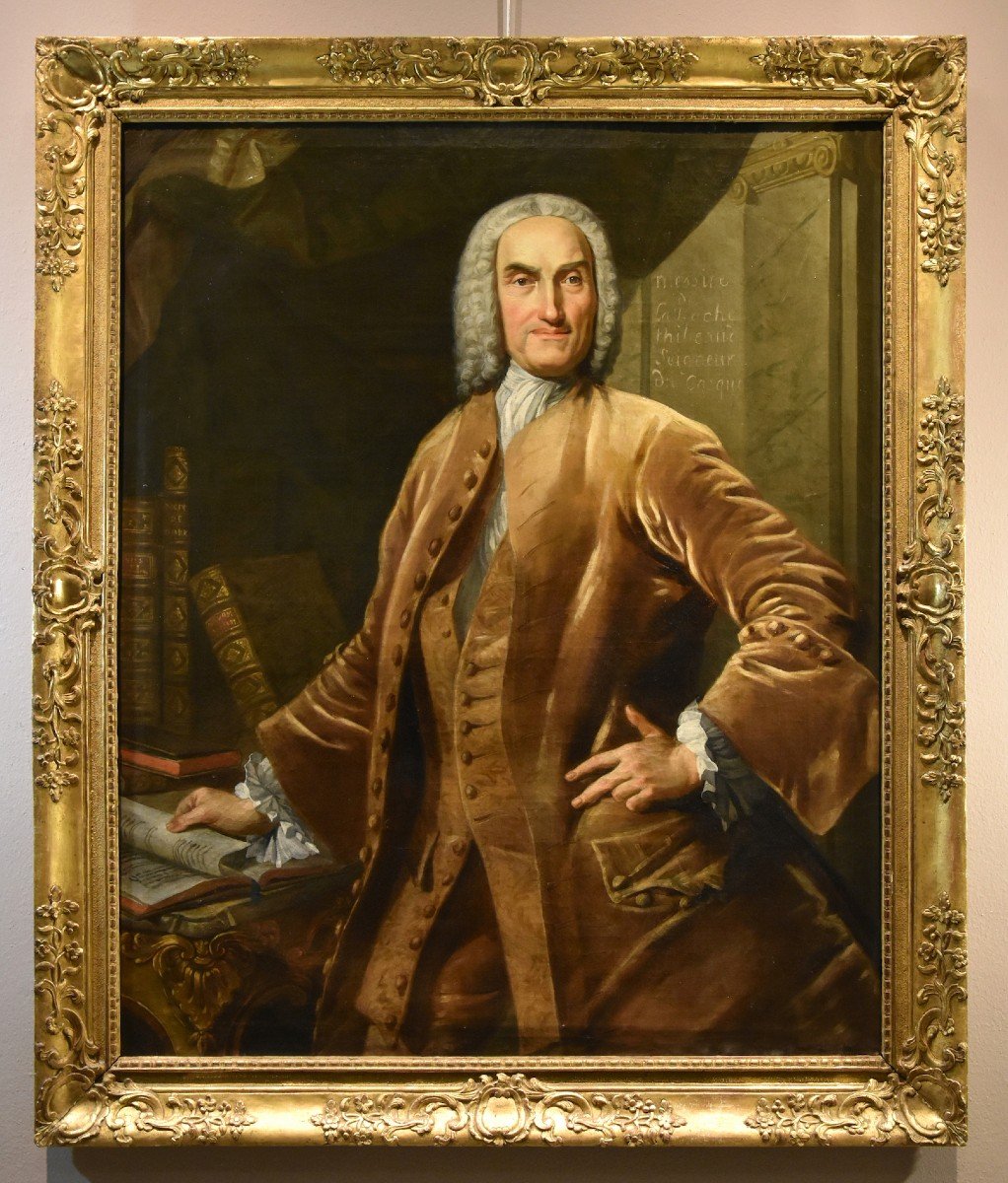 Thomas Hudson (Devon 1701 - Londra 1799) Ritratto di notabile nel suo studio