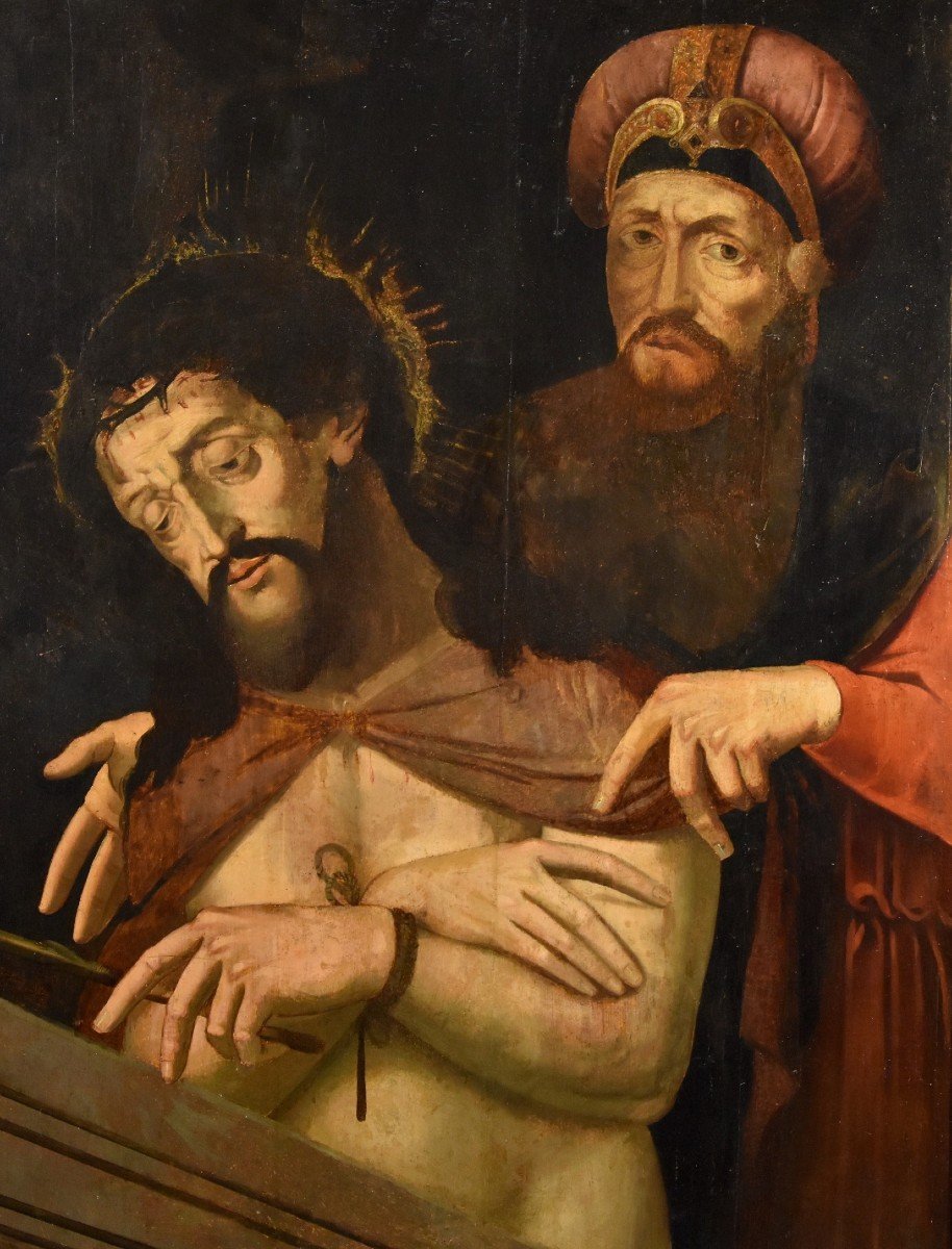 Ecce Homo con Ponzio Pilato, Cerchia di Michael Coxie (Malines, 1499 – 1592)-photo-3