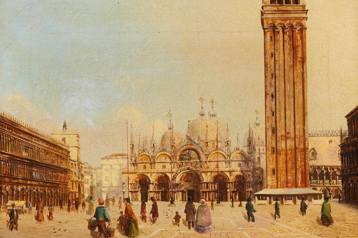 Veduta di Venezia con Piazza San Marco, Pittore vedutista dell'Ottocento