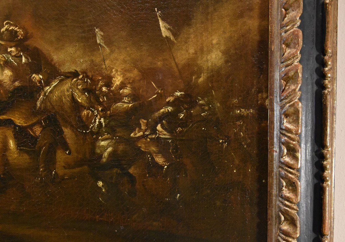 Battaglia con scontro tra cavalieri, Francesco Graziani (attivo a Napoli e Roma, XVII secolo)-photo-6