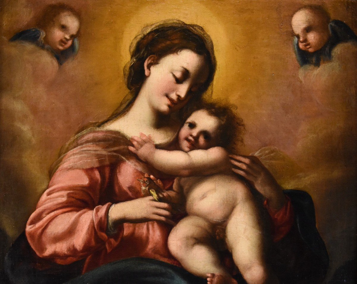 Jacopo Confortini (Firenze 1602-1672), Madonna con Bambino e due angeli-photo-3