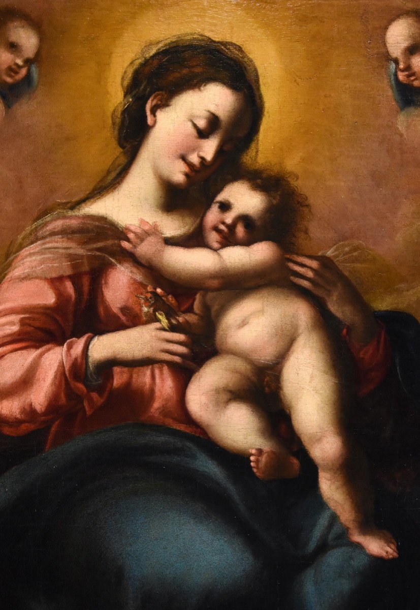 Jacopo Confortini (Firenze 1602-1672), Madonna con Bambino e due angeli-photo-4