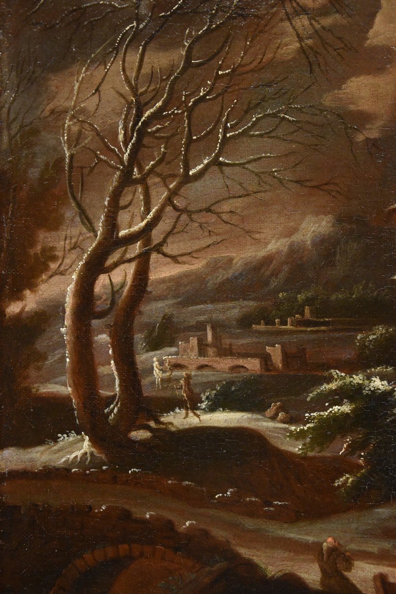 Paesaggio invernale, Francesco Foschi (Ancona, 1710 - Roma, 1780) Attribuibile-photo-1