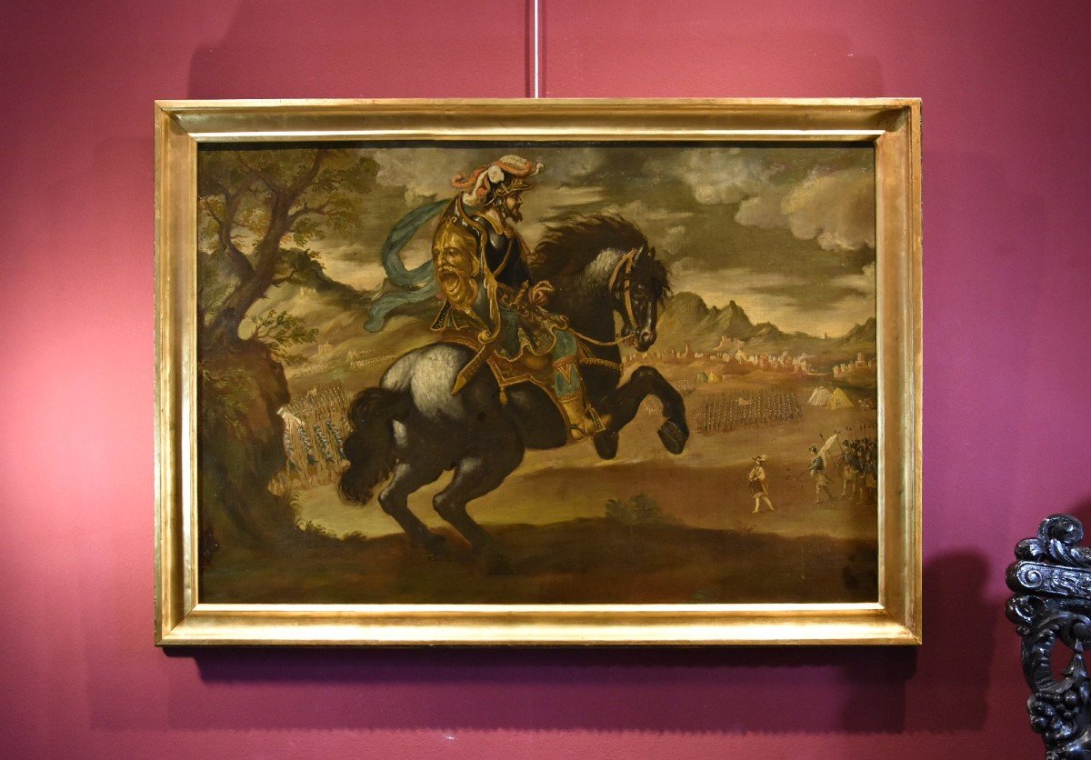 Ritratto equestre di Pietro Strozzi, Pittore fiorentino XVII-XVIII Secolo-photo-2