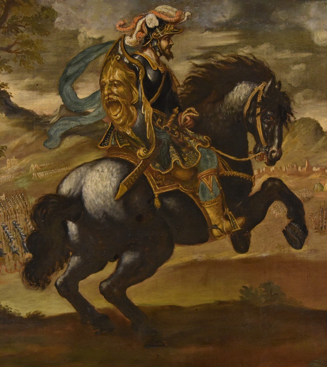 Ritratto equestre di Pietro Strozzi, Pittore fiorentino XVII-XVIII Secolo-photo-4