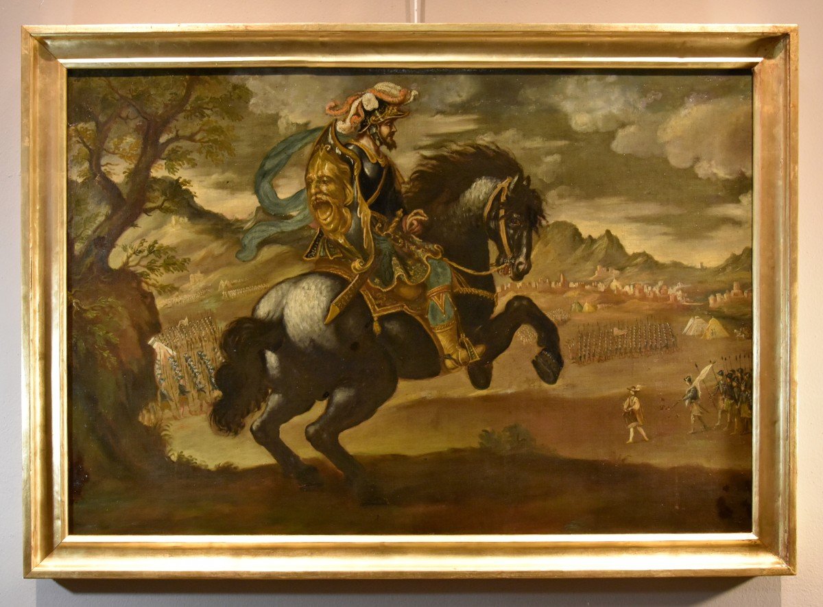 Ritratto equestre di Pietro Strozzi, Pittore fiorentino XVII-XVIII Secolo-photo-1