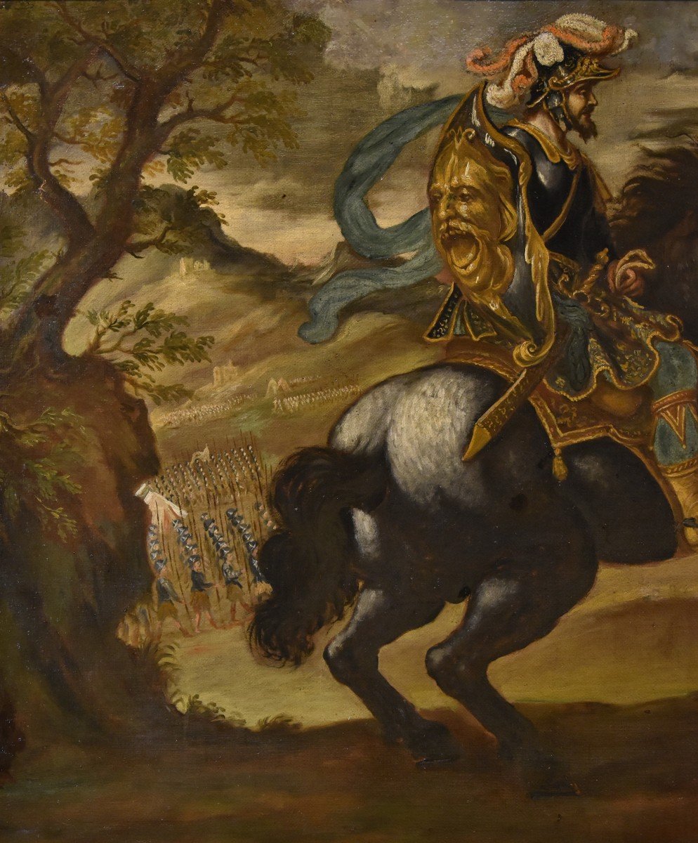 Ritratto equestre di Pietro Strozzi, Pittore fiorentino XVII-XVIII Secolo-photo-2