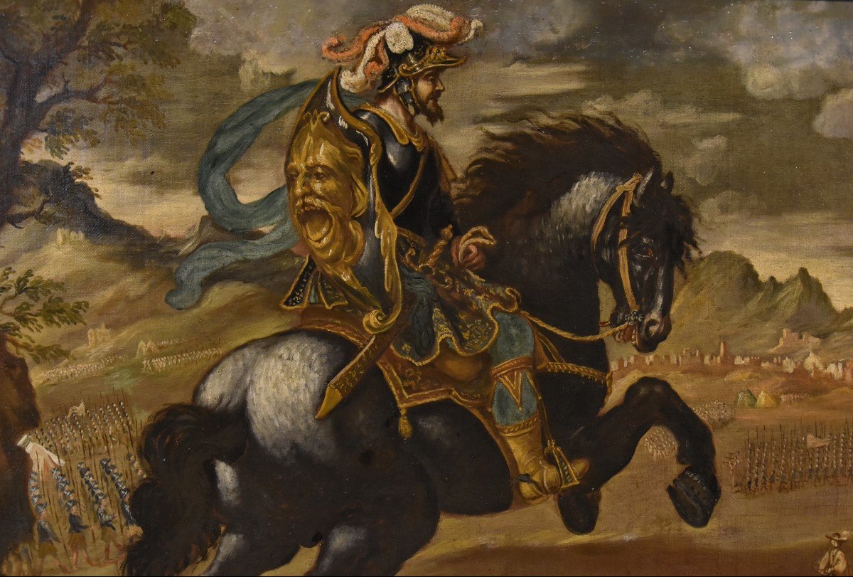 Ritratto equestre di Pietro Strozzi, Pittore fiorentino XVII-XVIII Secolo-photo-4