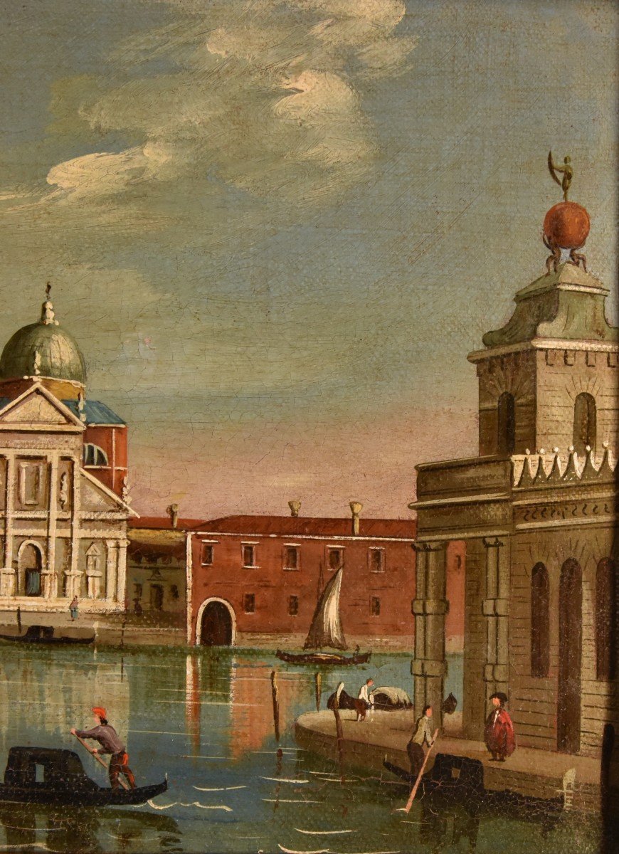 Veduta di Venezia con l’Isola di San Giorgio, Seguace di Canaletto  (Venezia, 1697 – 1768)-photo-3