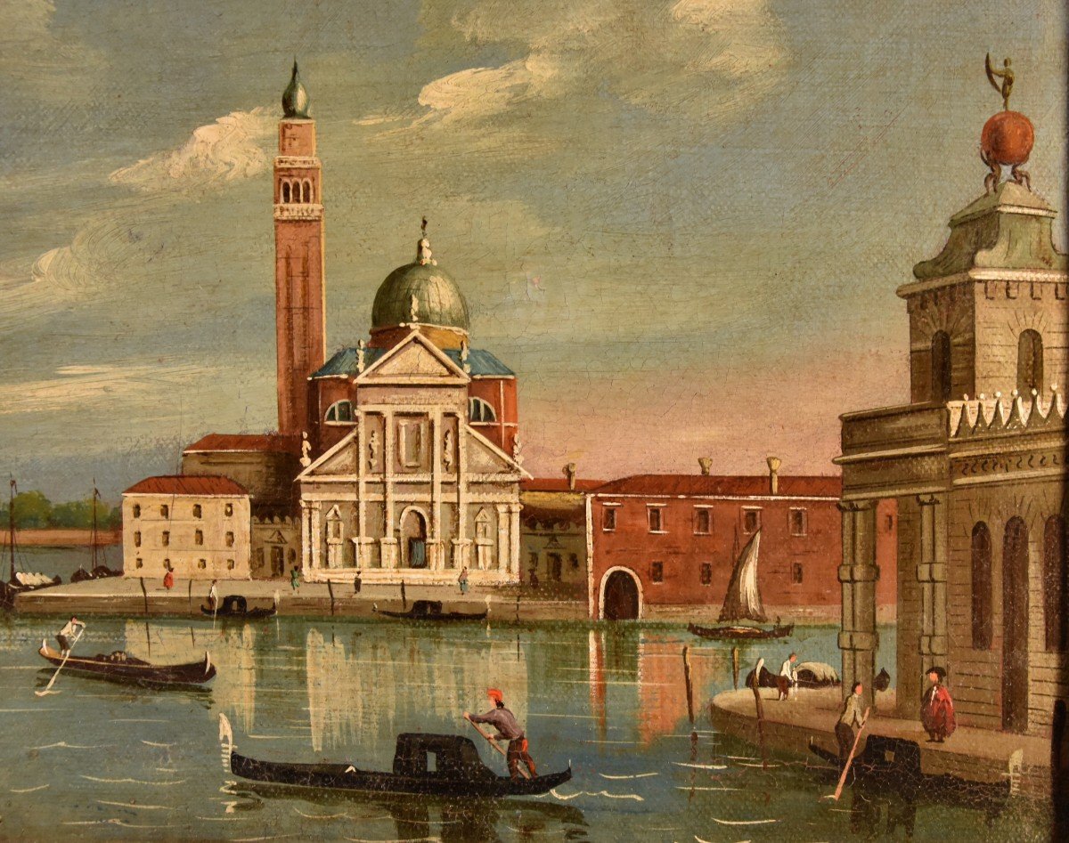 Veduta di Venezia con l’Isola di San Giorgio, Seguace di Canaletto  (Venezia, 1697 – 1768)-photo-2