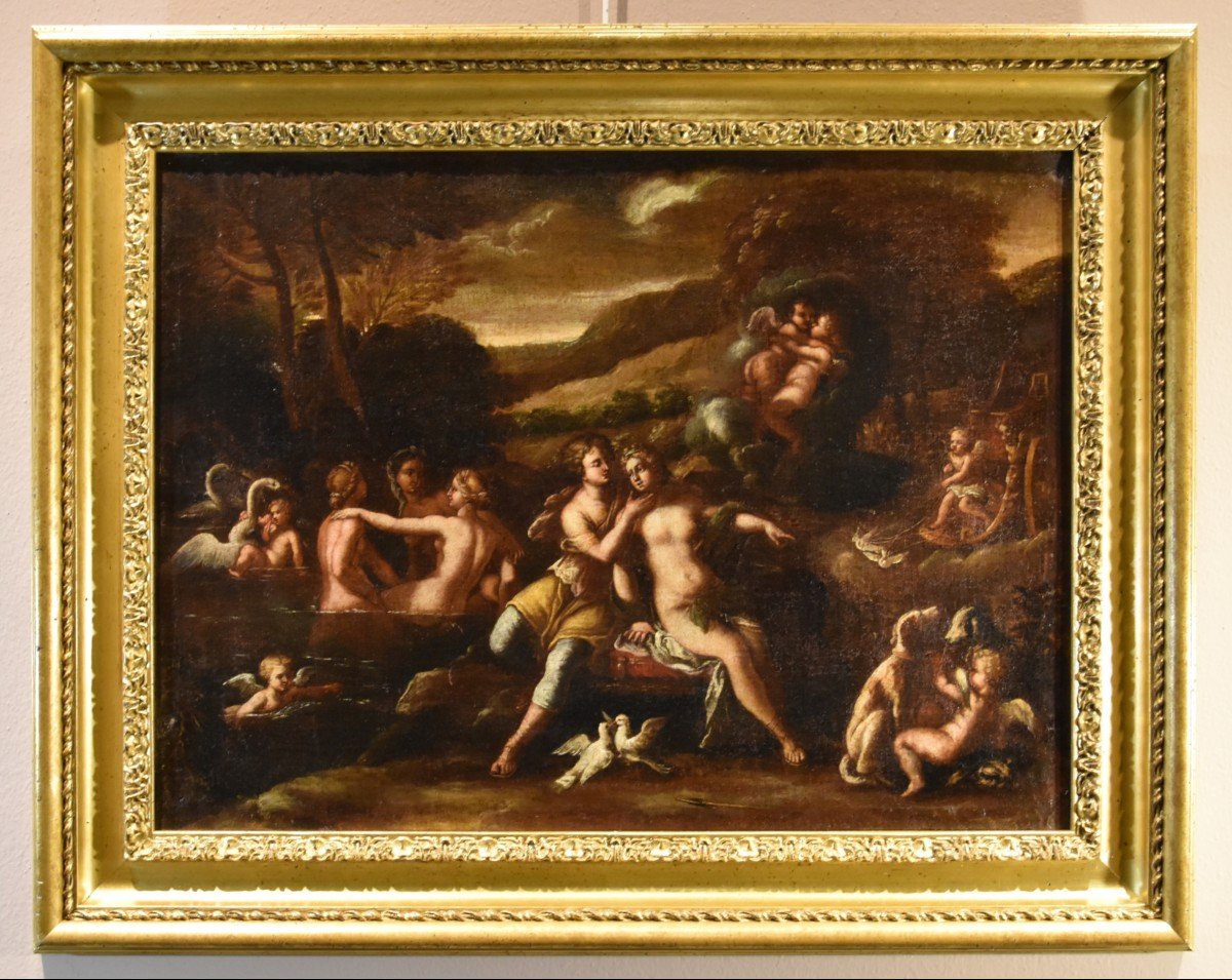 Idillio tra Venere ed Adone, Bottega di Filippo Lauri (Roma,1623 – 1694)