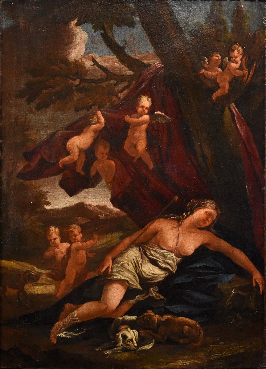 Il riposo di Diana, Guillaume Courtois detto “il Borgognone” (Saint Hippolyte 1626 - Roma 1679)