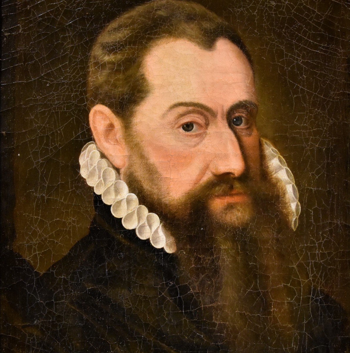 Ritratto di gentiluomo in tenuta rinascimentale, Frans Pourbus (Bruges, 1545 - Anversa, 1581)-photo-2